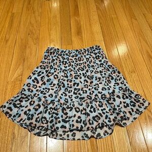 Aqua Girls Multicolored Cheetah Skirt Size Medium
